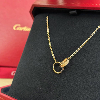 [Camiery] LOVE DOUBLE RING NECKLACE