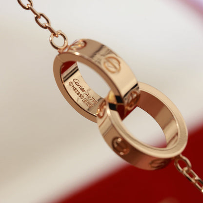 [Camiery] LOVE DOUBLE RING NECKLACE