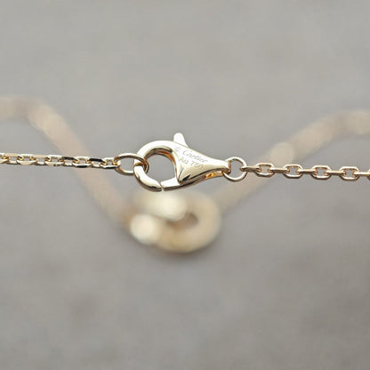 [Camiery] LOVE DOUBLE RING HALF DIAMOND NECKLACE