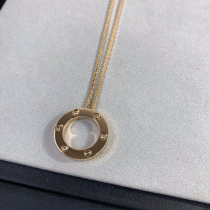 [Camiery] LOVE NECKLACE 16MM 3 DIAMONDS