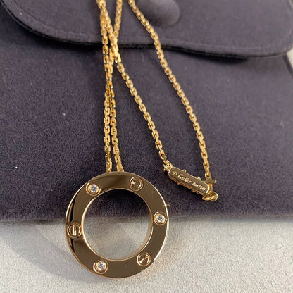 [Camiery] LOVE NECKLACE 16MM 3 DIAMONDS