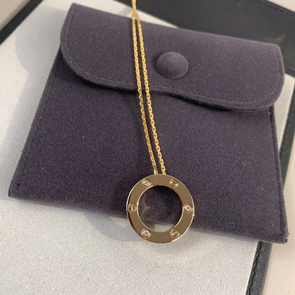 [Camiery] LOVE NECKLACE 16MM 3 DIAMONDS