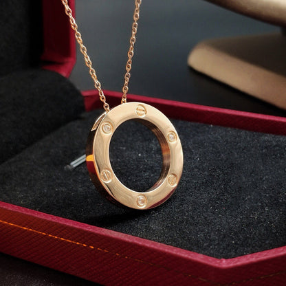 [Camiery] LOVE NECKLACE 16MM 3 DIAMONDS