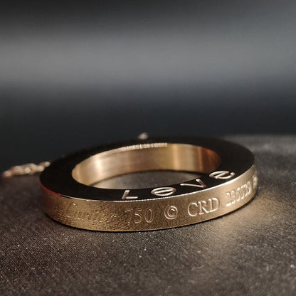 [Camiery] LOVE NECKLACE 16MM 3 DIAMONDS