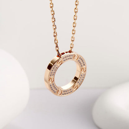 [Camiery] LOVE NECKLACE 16MM  FULL DIAMOND