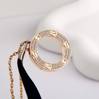 [Camiery] LOVE NECKLACE 16MM  FULL DIAMOND