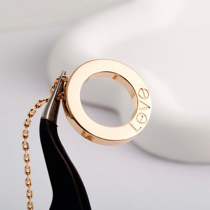 [Camiery] LOVE NECKLACE 16MM  FULL DIAMOND