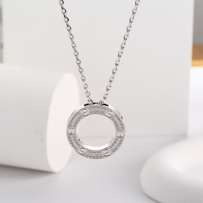 [Camiery] LOVE NECKLACE 16MM  FULL DIAMOND