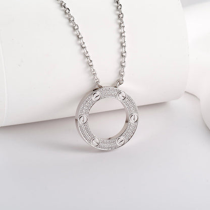 [Camiery] LOVE NECKLACE 16MM  FULL DIAMOND