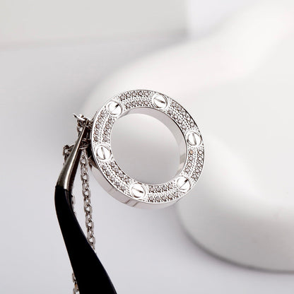[Camiery] LOVE NECKLACE 16MM  FULL DIAMOND