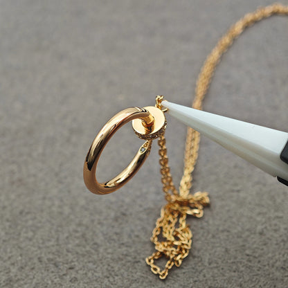 [Camiery] JUSTE NECKLACE HALF DIAMOND