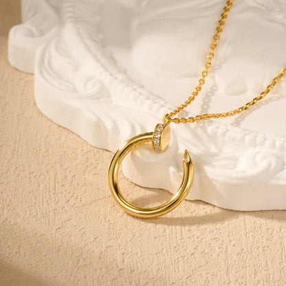 [Camiery] JUSTE NECKLACE HALF DIAMOND