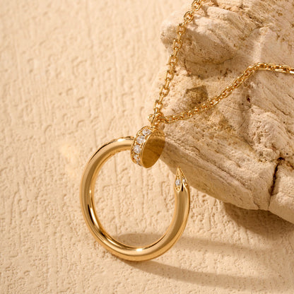 [Camiery] JUSTE NECKLACE HALF DIAMOND