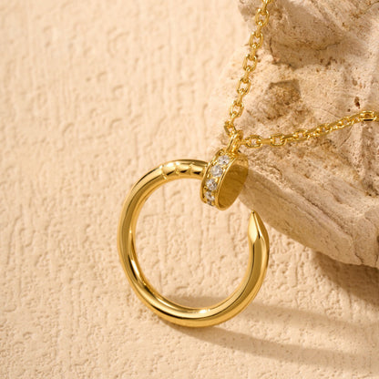 [Camiery] JUSTE NECKLACE HALF DIAMOND