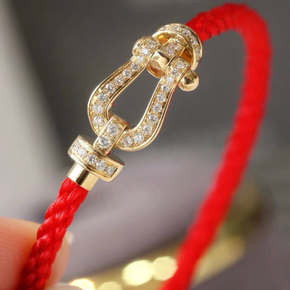 [Camiery]FORCE LARGE HORSESHOE FULL DIAMOND BRACELET GOLD