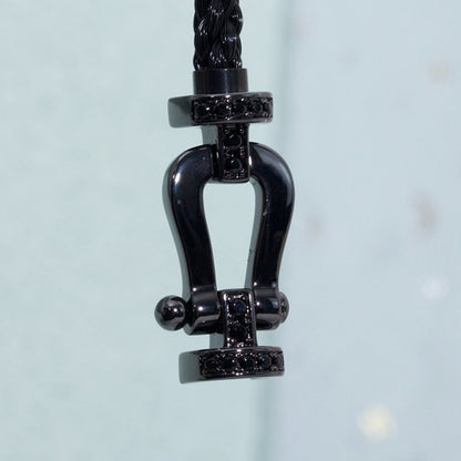 [Camiery]FORCE LARGE SERIES HORSESHOE BLACK SAMURAI BRACELET