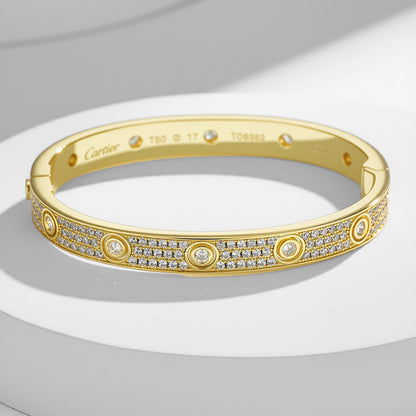 [Camiery] LOVE BRACELET 6.1MM DIAMOND-PAVED 10 BIG DIAMONDS