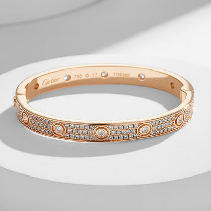 [Camiery] LOVE BRACELET 6.1MM DIAMOND-PAVED 10 BIG DIAMONDS