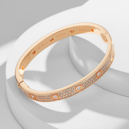 [Camiery] LOVE BRACELET 6.1MM DIAMOND-PAVED 10 BIG DIAMONDS