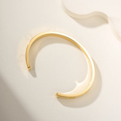[Camiery] LOVE BRACELET 6.1MM 1 DIAMOND OPEN CUFF