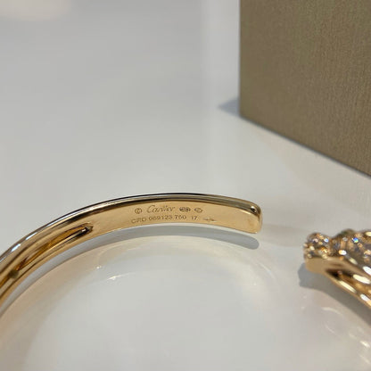 [Camiery] PANTHERE HALF DIAMOND OPEN BRACELET