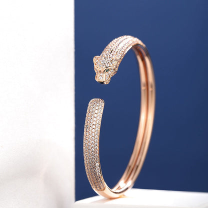 [Camiery] PANTHERE FULL DIAMOND OPEN BRACELET