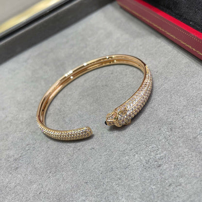 [Camiery] PANTHERE FULL DIAMOND OPEN BRACELET