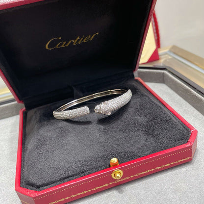 [Camiery] PANTHERE FULL DIAMOND OPEN BRACELET