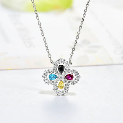 [Camiery]LOOP NECKLACE FULL MOTIF DIAMOND 16MM MULTIPLE COLORS