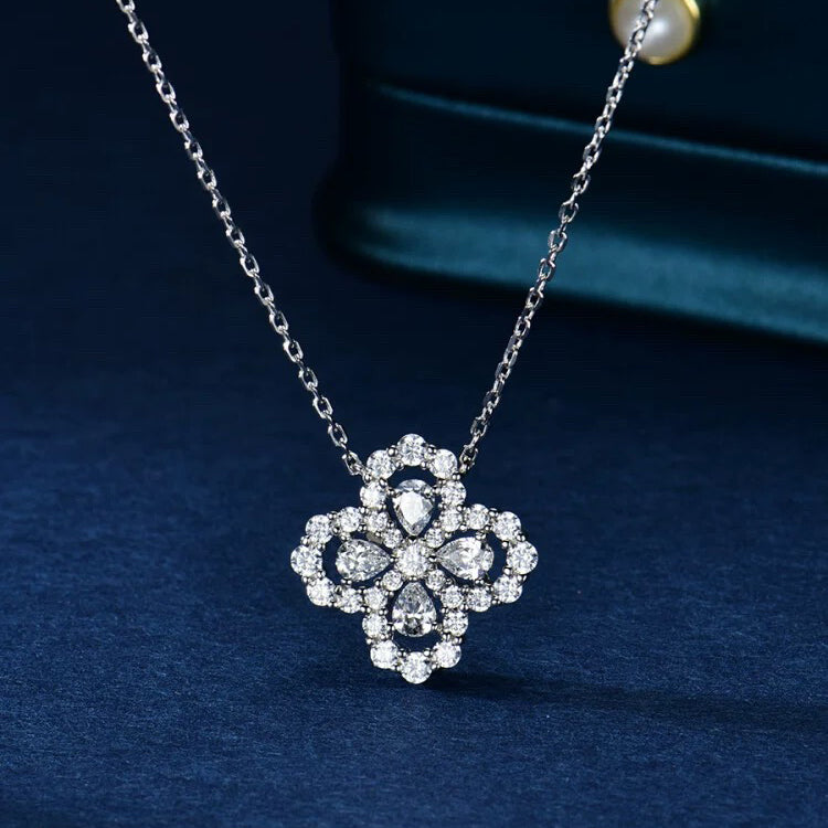 [Camiery]LOOP NECKLACE FULL MOTIF DIAMOND 16MM MULTIPLE COLORS