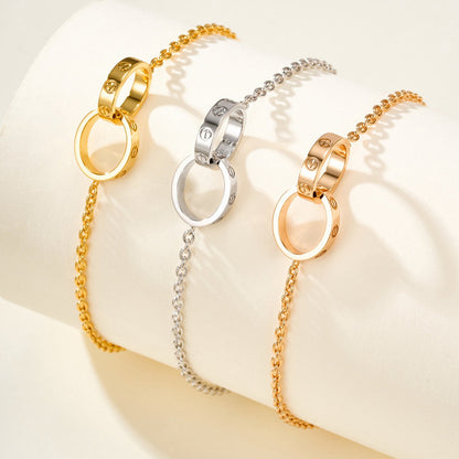 [Camiery] LOVE BRACELET DOUBLE RING