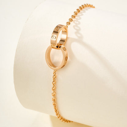 [Camiery] LOVE BRACELET DOUBLE RING