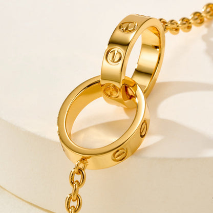 [Camiery] LOVE BRACELET DOUBLE RING