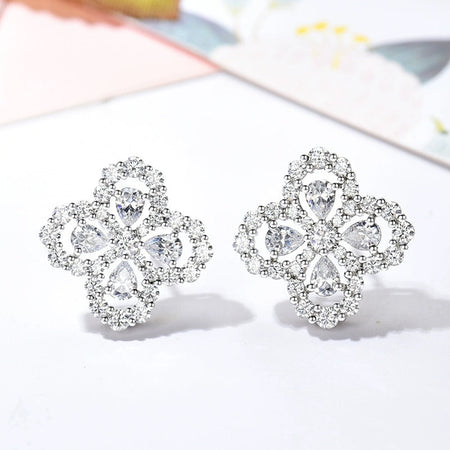 [Camiery]LOOP EARRINGS FULL MOTIF DIAMOND 16MM