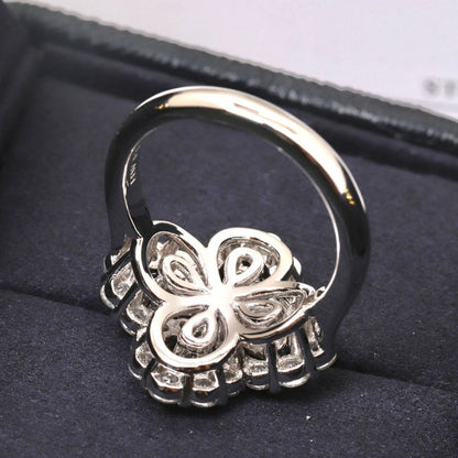 [Camiery]LOOP RING FULL MOTIF DIAMOND 16MM SILVE