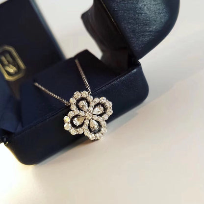 [Camiery]LOOP NECKLACE FULL MOTIF DIAMOND 16MM MULTIPLE COLORS