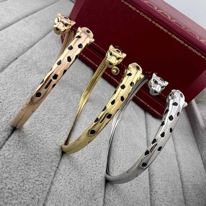 [Camiery] PANTHERE DOUBLE HEADED OPEN BRACELET