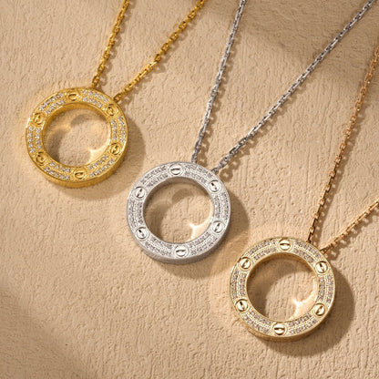 [Camiery] LOVE NECKLACE 16MM  FULL DIAMOND