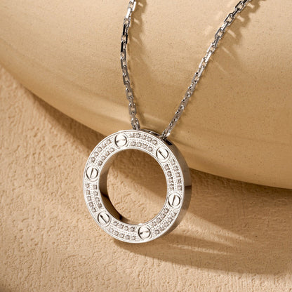[Camiery] LOVE NECKLACE 16MM  FULL DIAMOND