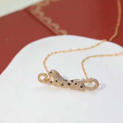 [Camiery] PANTHERE PAVED DIAMOND NECKLACE