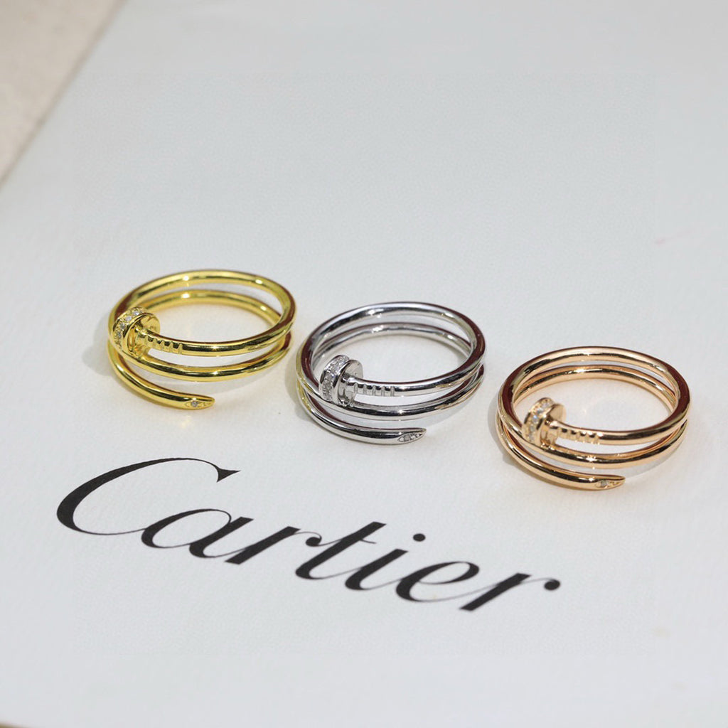 [Camiery] JUSTE RING 4.8MM HALF DIAMOND