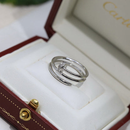 [Camiery] JUSTE RING 4.8MM HALF DIAMOND