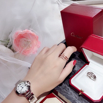 [Camiery] JUSTE RING 4.8MM HALF DIAMOND