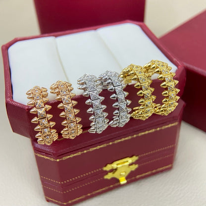 [Camiery] CLASH 6.4MM FULL DIAMOND SMALL EARRINGS