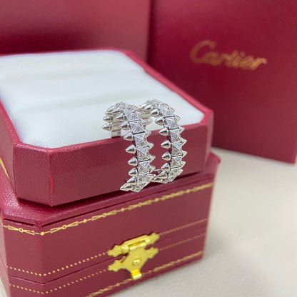 [Camiery] CLASH 6.4MM FULL DIAMOND SMALL EARRINGS