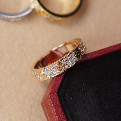 [Camiery] LOVE RING 4.0MM DIAMOND PAVED