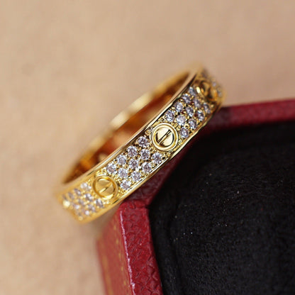 [Camiery] LOVE RING 4.0MM DIAMOND PAVED