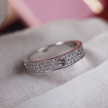 [Camiery] LOVE RING 4.0MM DIAMOND PAVED