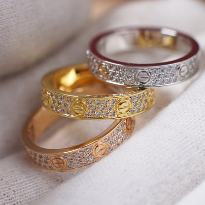 [Camiery] LOVE RING 4.0MM DIAMOND PAVED
