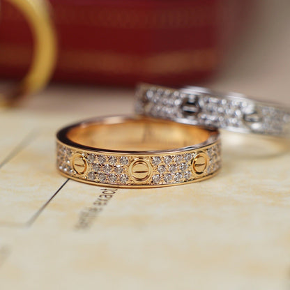 [Camiery] LOVE RING 4.0MM DIAMOND PAVED